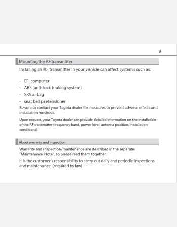 toyota succeed 2016-2018 owners manual in english